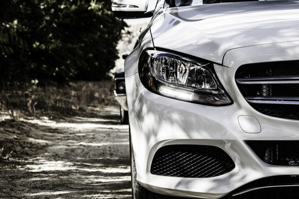 mercedes-benz, car, white, white car, headlight, vehicle, transportation, automobile, motor, car wallpapers, sports car, luxury car, automotive, technology, auto, drive, monochrome